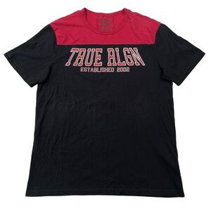 True Religion Size L Black/Red Tee (Retail $60)